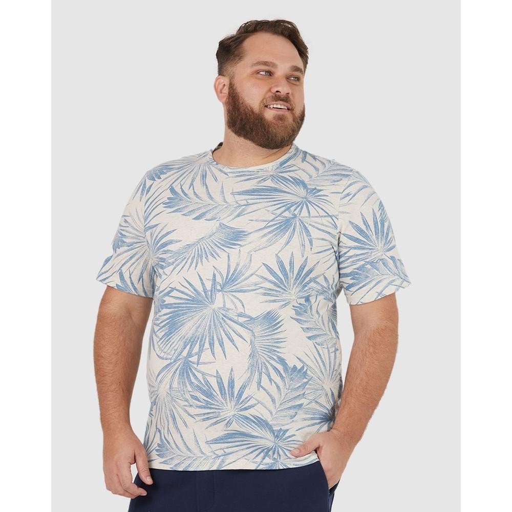 Camiseta Masculina Plus Size Estampa Folhagem Em Malha Linho em Oferta na Shopee