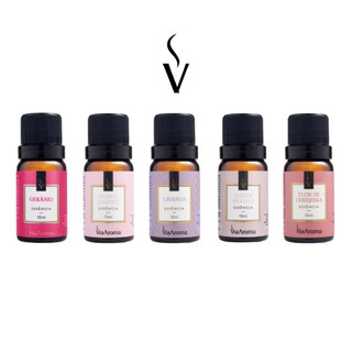 Kit 5 essências de Famílias Olfativas  aromatizador difusor e ambientes Via Aroma - 10ml em Oferta na Shopee