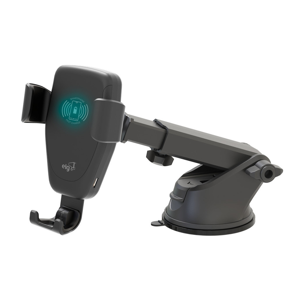 Suporte Veicular Wireless 10W com Ventosa Painel Para-brisa Ajuste Telescópico 360° Celular CH360WV