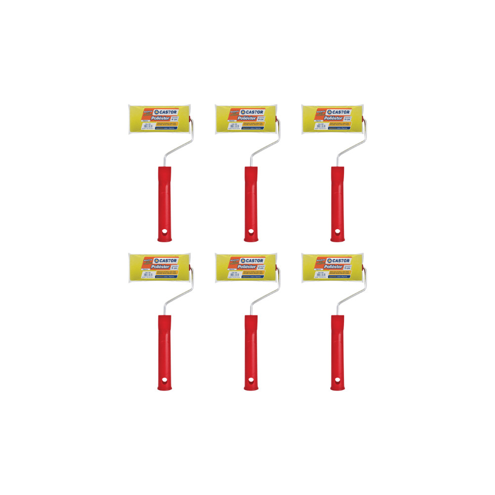 Kit 6 Rolos de Espuma Poliéster 12cm c/ Cabo - Castor em Oferta na Shopee