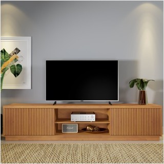 Rack para TV até 75 Polegadas 100% MDF Ripado 2 Portas Logan 180 em Oferta na Shopee