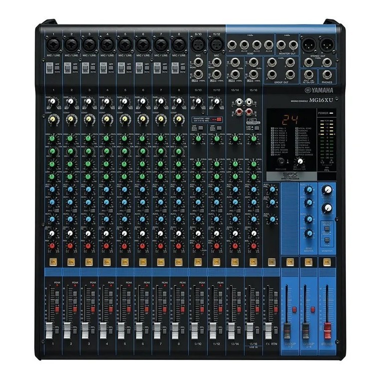 Mesa de Som Yamaha Mg16Xu 16 canais Efeitos e Saída Usb