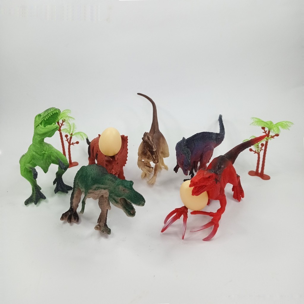Kit De Animais Dinossauros Bichos 10 Peças Diversos Tamanhos em Oferta na Shopee