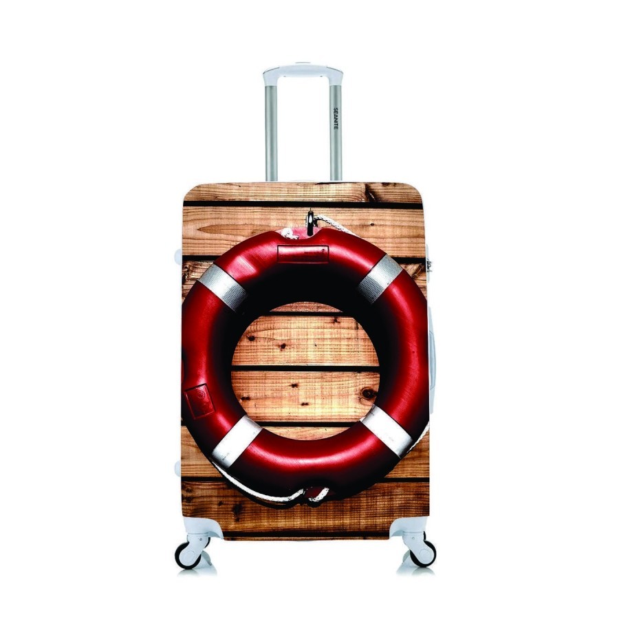 Capa Protetora Para Mala Viagem Personalizada Média Boia Retro