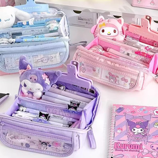 Nova Estojo De Lápis Kuromi Sanrio Anime My Melody Cinnamoroll Material Escolar De Papelaria em Oferta na Shopee