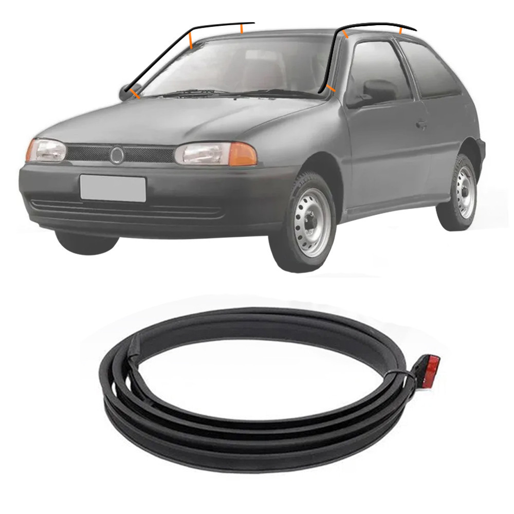 Pingadeiras e Friso de Teto Borracha Gol 2 portas G2 Ano 95 a 99 lado Esquerdo