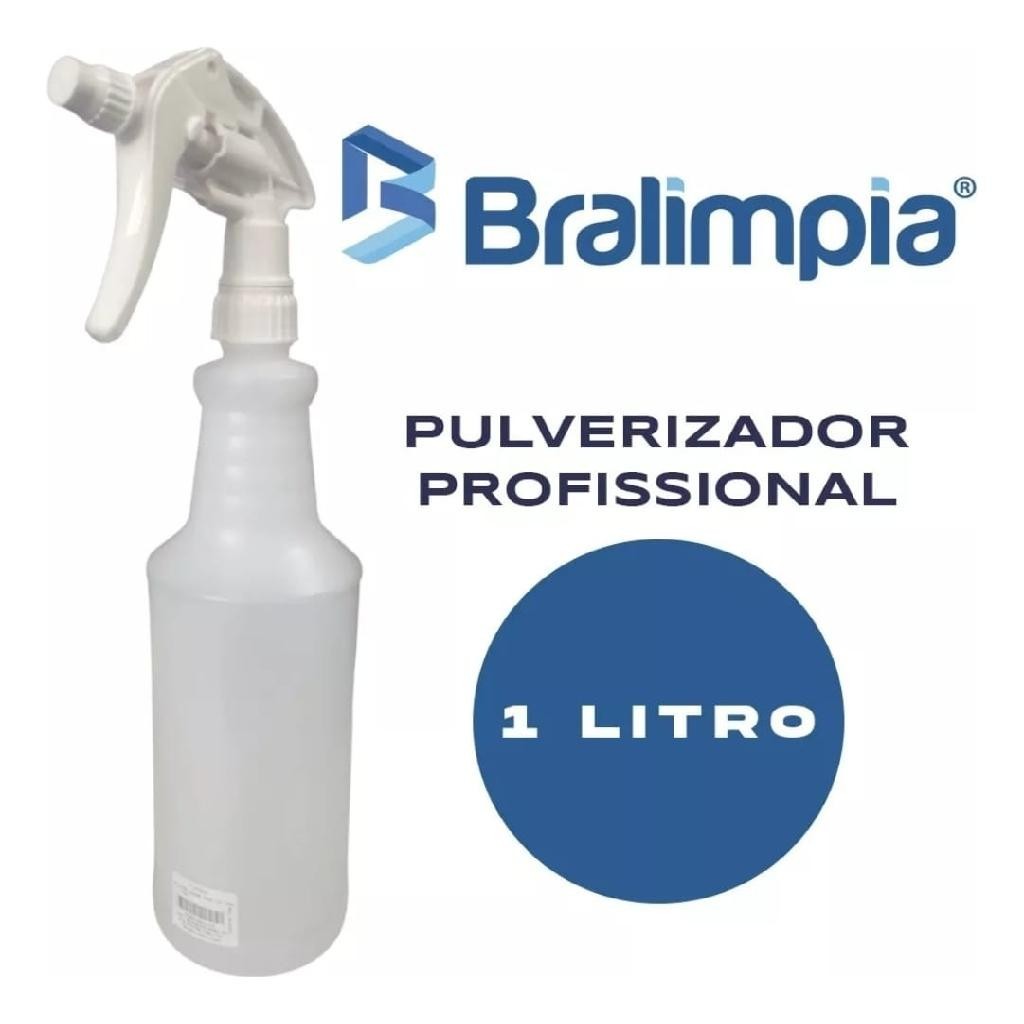 Frasco Pulverizador Borrifado 1 Litro Profissional Resistente - Bralimpia