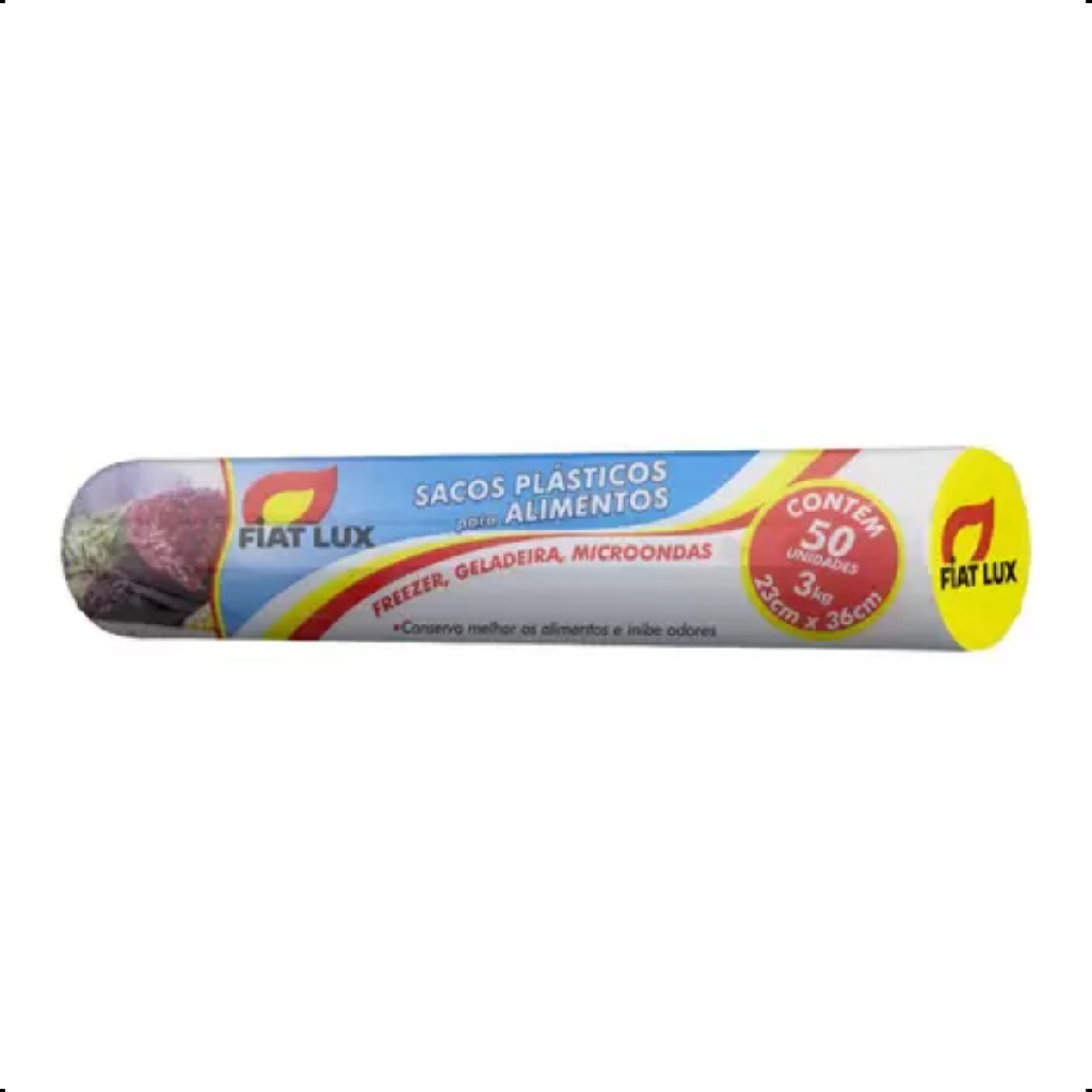 Sacos Plásticos Para Alimentos M 23CM X 36CM 50 UN Fiat Lux - Home & Living