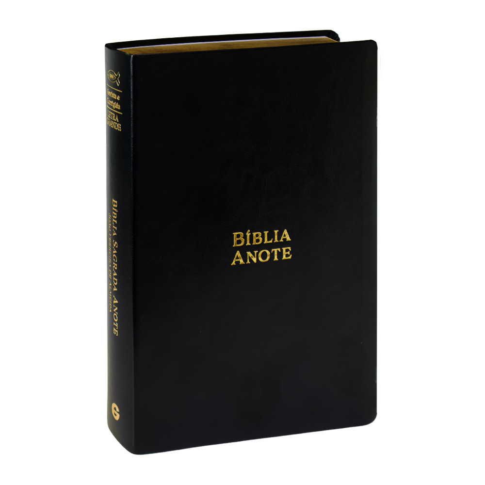 Bíblia Sagrada Anote | ARC | Letra Grande | Capa Luxo Preta em Oferta na Shopee
