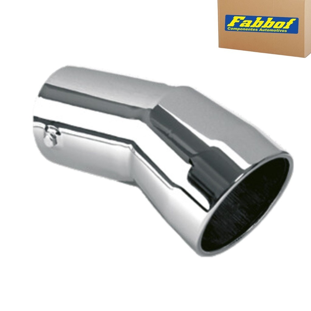 Ponteira Escapamento Cromada Caminhão Curva 4" x 26 cm Curta em Oferta na Shopee