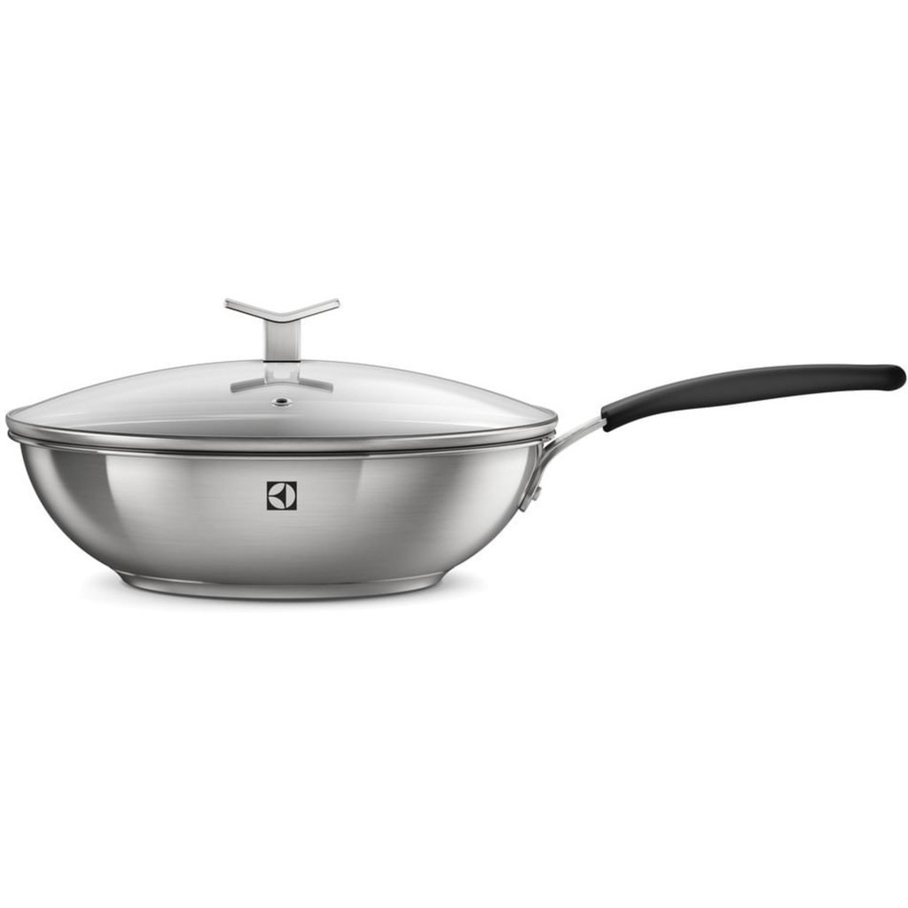 Panela Wok Electrolux Aço Inox Antiaderente Design 28cm