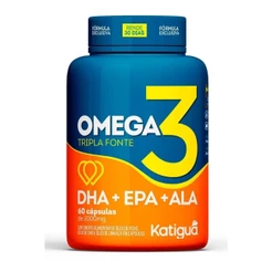 ÔMEGA 3 TRIPLA FONTE 1000MG COM 60 CÁPSULAS