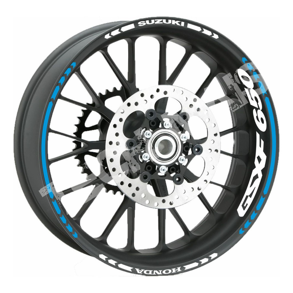 Kit Adesivos Refletivo De Rodas Frisos Moto Suzuki Gsxf 650 refletive