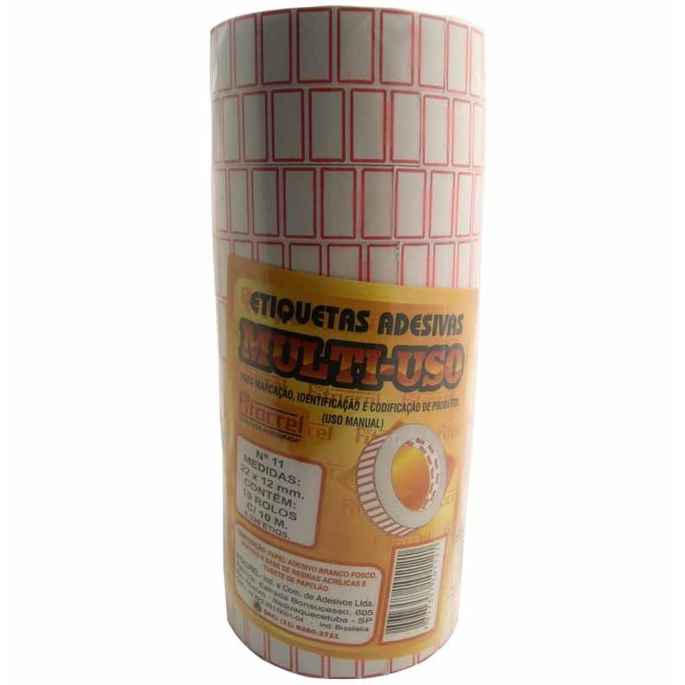 Kit 10 Rolos Etiqueta Adesiva Para Preço Nº11 22X12 - 8300 Etiquetas em Oferta na Shopee