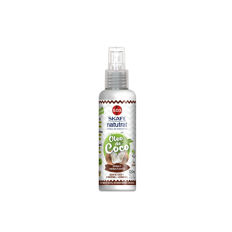 Spray Hidratante Natutrat Coco 120ml | Anti-Frizz | Brilho Imediato | Hidratação Leve Sem Enxágue em Oferta na Shopee