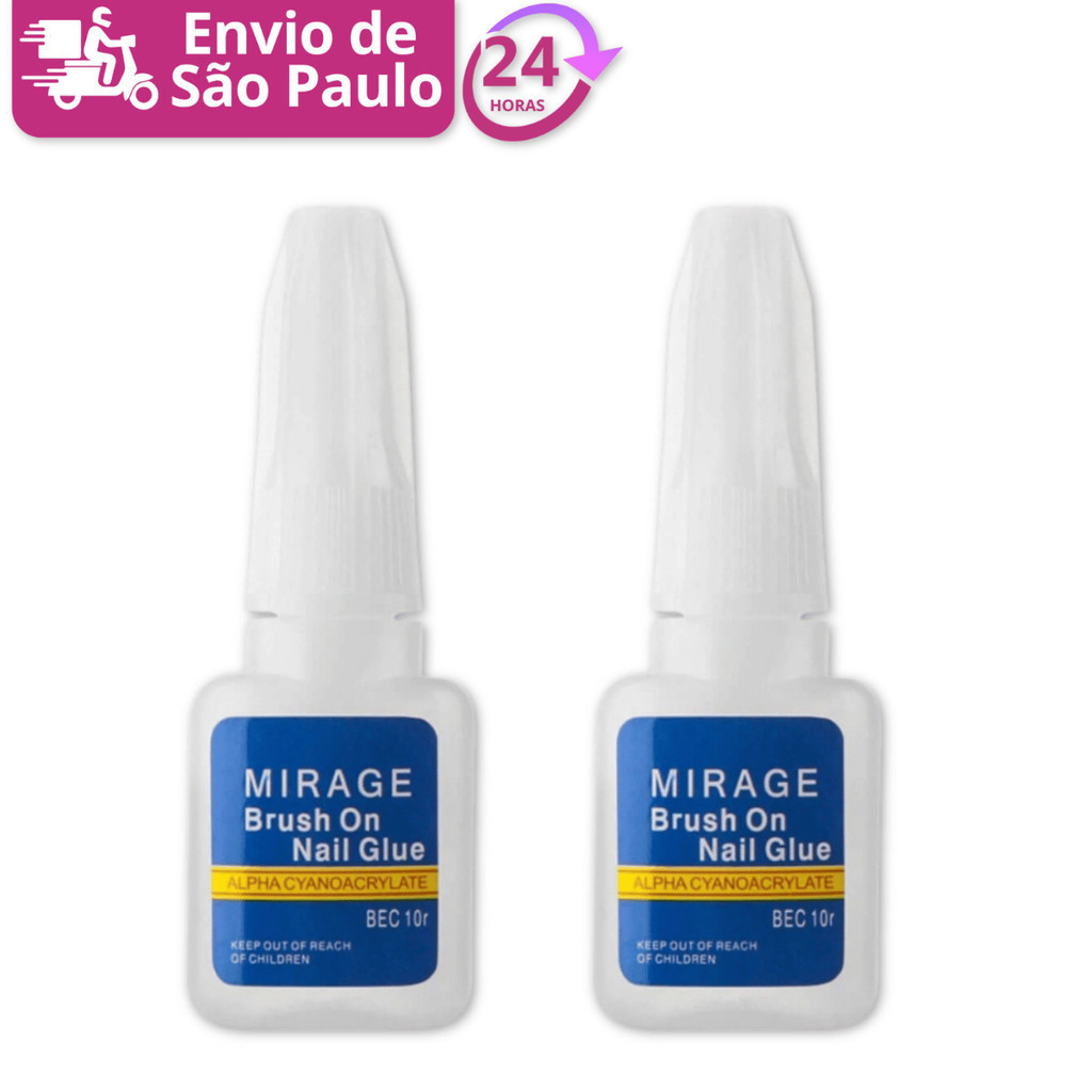 Kit 2 Cola De Tips 10g Unhas Postiças Alongamento Extensão Gel Manicure Nail Tips Pé Mão Acrigel