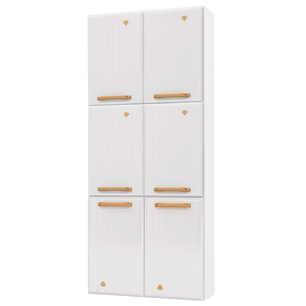Paneleiro em Aço Diamante 6 Portas Branco 818309 - Telasul em Oferta na Shopee