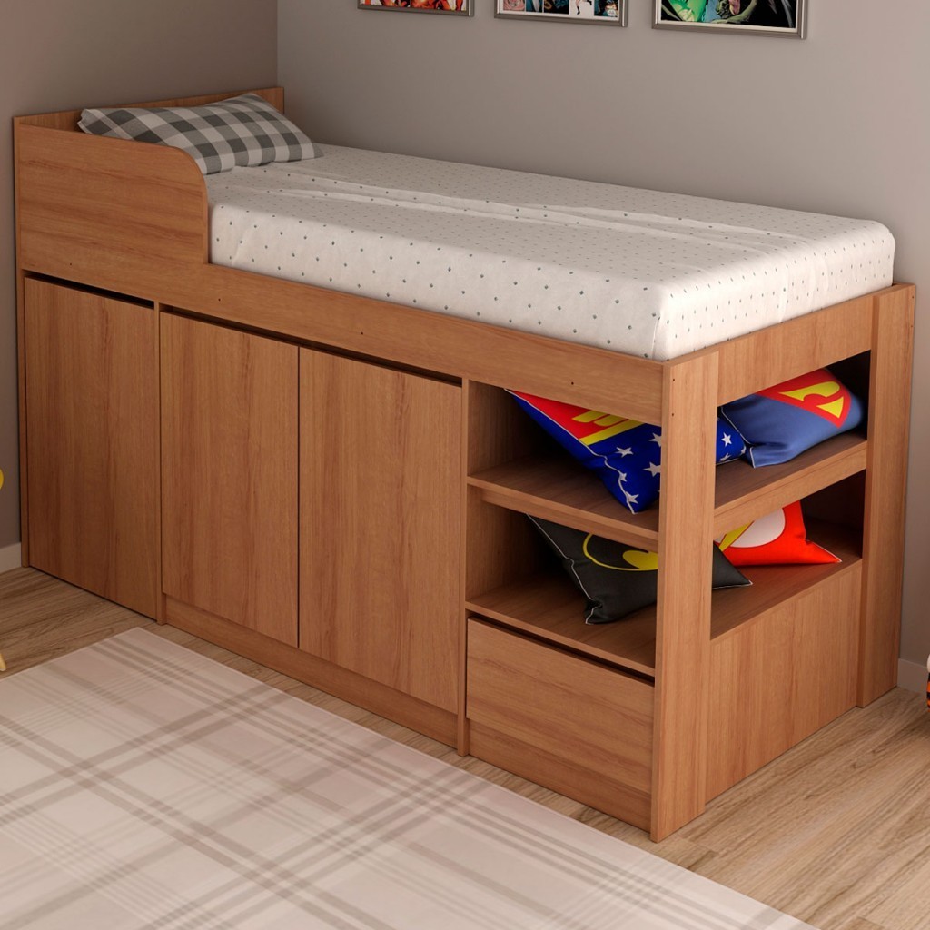 Cama Infantil Multifuncional 2 Portas com Escrivaninha em Oferta na Shopee