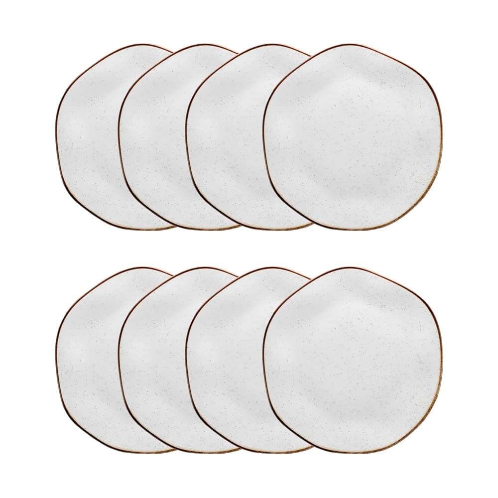 Conjunto 8 Pratos Rasos 27,5cm Oxford Ryo Maresia, Porcelana - Home & Living