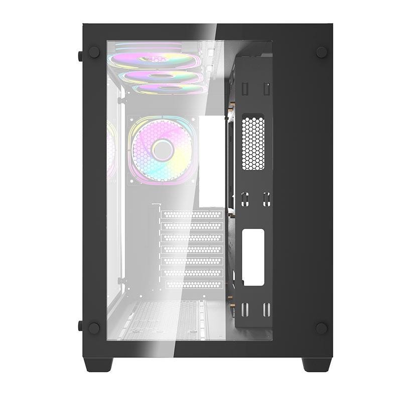 Gabinete Gamer Aigo Darkflash C285, ARGB, Mid-Tower, Lateral de Vidro, Com 4 Fans, Preto, C285-BK-4F - detalhe