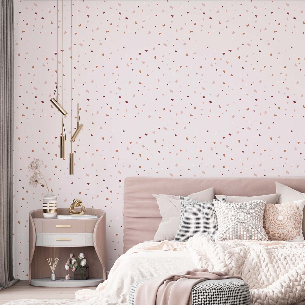 Papel De Parede Adesivo Granilite Rosa