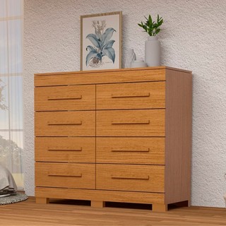 Cômoda 111,60cm 8 Gavetas 100% Mdf Lantana Espresso Móveis Cinamomo em Oferta na Shopee