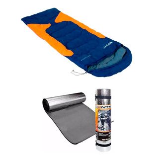 Saco de Dormir Freedom -1,5C A -3,5C Azul e Laranja + Isolante Térmico Eva Aluminzado Unica em Oferta na Shopee