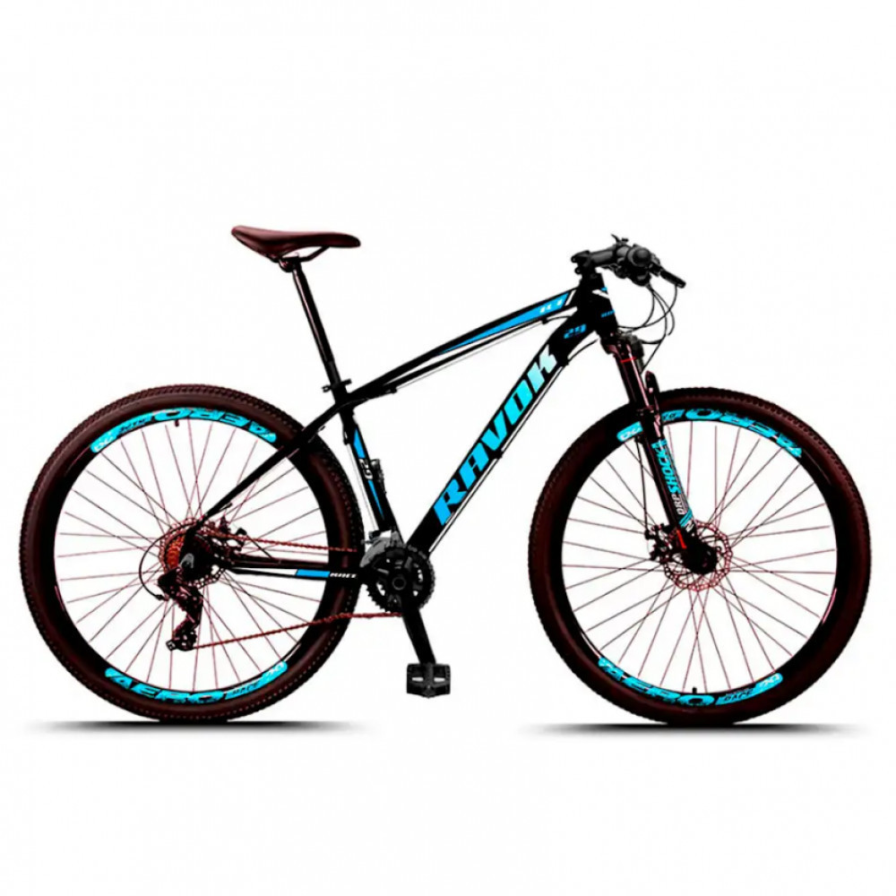 Bicicleta Aro 29 Ravok Alumínio 27 Velocidades Freios a Disco Catraca K7 MountainBike