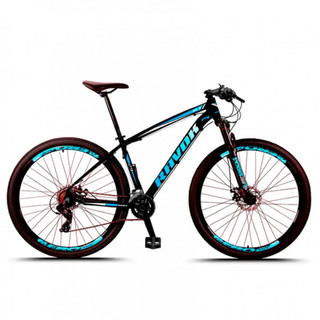 Bicicleta Aro 29 Ravok Alumínio 27 Velocidades Freios a Disco Catraca K7 MountainBike