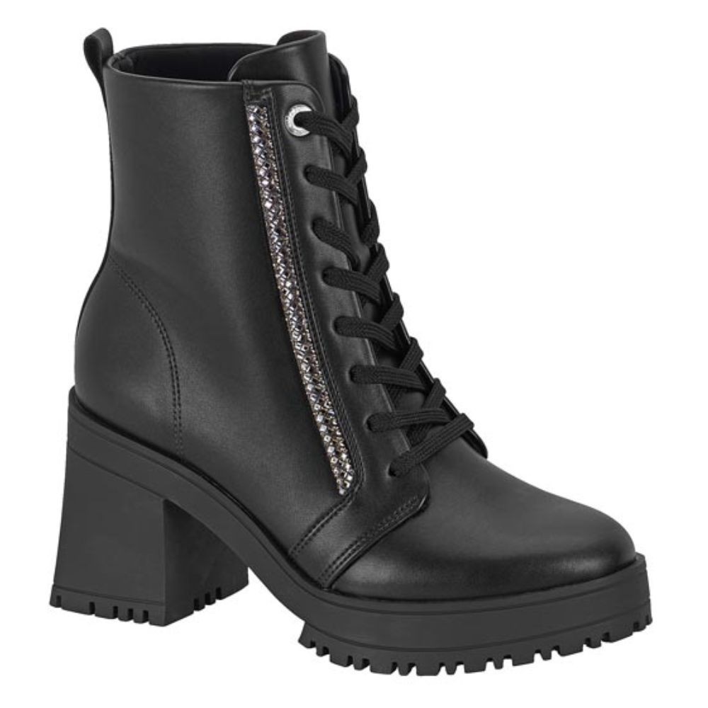 Bota Coturno Vizzano Feminina Tratorada Black