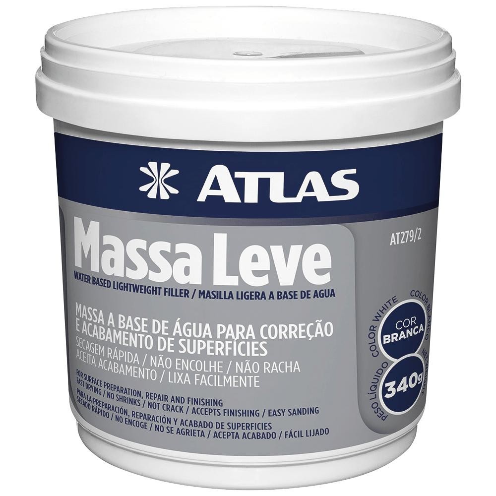 Massa Leve para Reparos Atlas 340g - AT279/2 em Oferta na Shopee