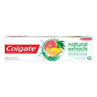 Creme Dental Colgate Natural Extracts Reinforced Defense 90g em Oferta na Shopee