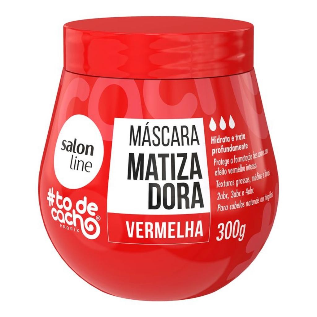 Máscara Matizadora #todecacho Vermelha Salon Line 300g em Oferta na Shopee