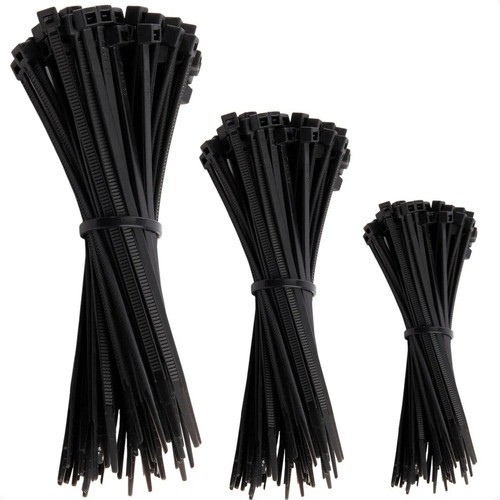 Abraçadeira Enforca Gato Nylon Preta 125 Peças Multiuso Para Cabos Fios Organização 3 Tamanhos Reforçada Uso Diario Casa