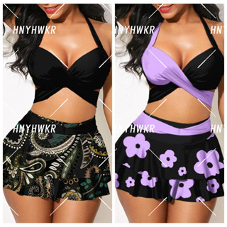 25 Novo Bikini Sexy Estilo Americano Europeu para Mulheres, Maiô Dividido, Saia de Bikini, Combinação de Cores com Renda em Oferta na Shopee