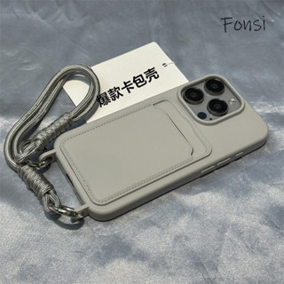 Vem Com Cordão De Luxo À Prova De Choque Slot Para Cartão iPhone 16 15 14 Plus 13 12 11 Pro Max em Oferta na Shopee