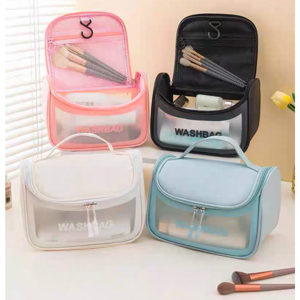 Bolsa Necessarie Transparente WashBag Impermeável 311 em Oferta na Shopee