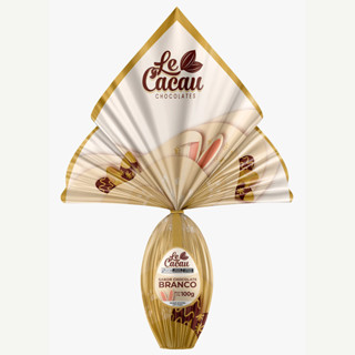 Ovo de Páscoa Sabor Chocolate Branco 100g - Le Cacau em Oferta na Shopee