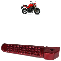 Pedaleira Traseira CB 600 Hornet 2008 2009 2010 2011 2012 2013 2014 2015 Vermelho Alumínio