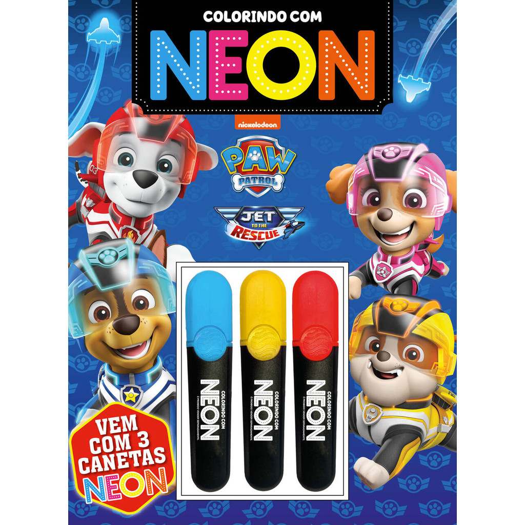 Patrulha Canina Colorindo com Neon