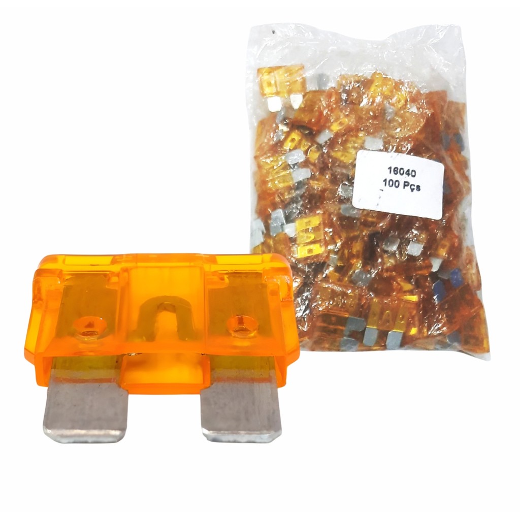 Kit Fusível Lâmina Médio 40a (Pacote com 100 Peças) em Oferta na Shopee