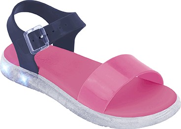Sandália Infantil Feminina Manu Light Led - Pink/Marinho em Oferta na Shopee
