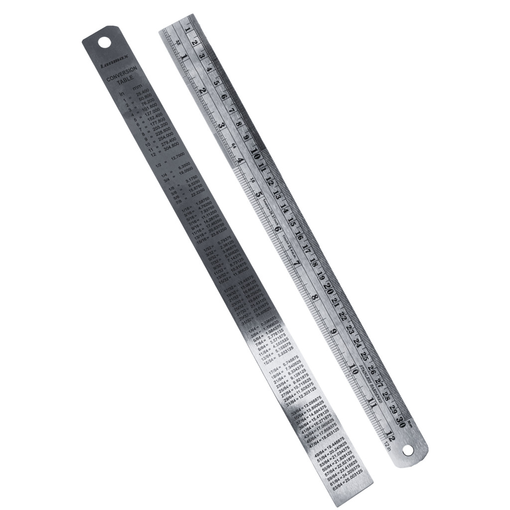 Réguas Inox Aço 30 cm Scrapbook Patchwork 12 Polegadas Profissional