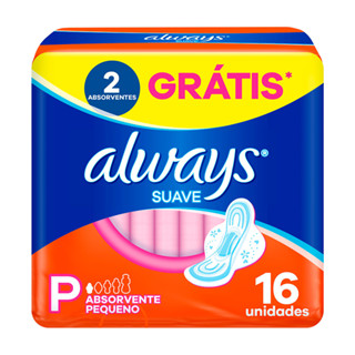 Absorvente Always Básico Suave Com Abas Com 16 Unidades em Oferta na Shopee