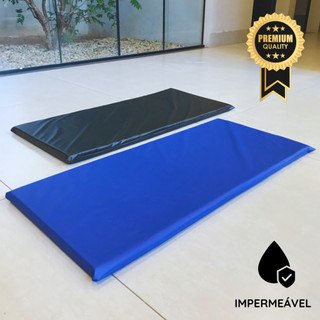 Colchonete de Academia 90x40x3,00 a 2,90 cm Compacto Espuma Macia D23 Impermeável Azul Pr…