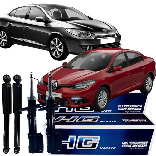 Kit Amortecedor Dianteiro Traseiro Nakata Fluence