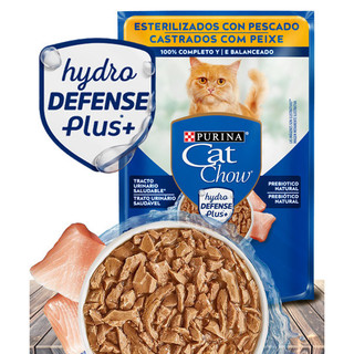 Ração Úmida Nestlé Purina Cat Chow Sachê Peixe ao Molho para Gatos Adultos Castrados…
