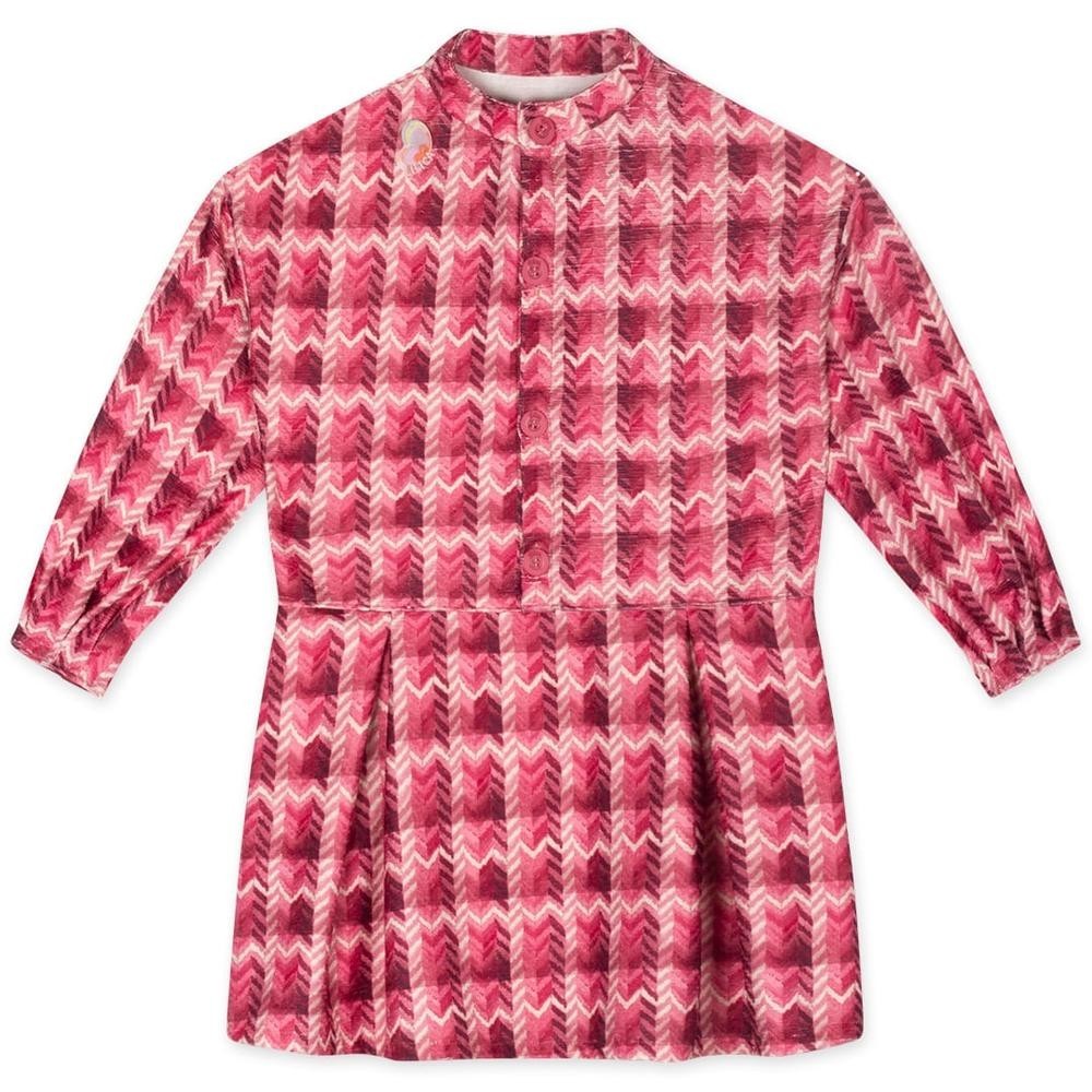 Vestido Xadrez Manga Longa Infantil Lilica Ripilica