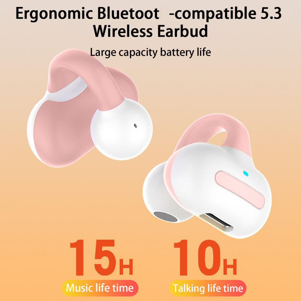 Novo Fone De Ouvido Bluetooth Sem Fio Com Clipe Para Orelha De Condução Esportiva 15 Horas Reproduzir IPX5 À Prova D'água Microfone