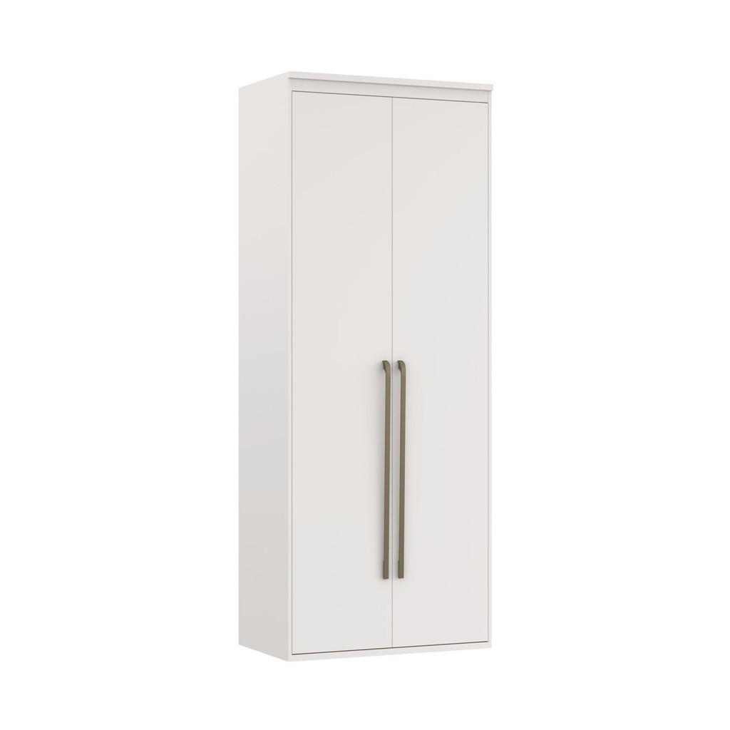 Guarda-Roupa Modulado 2 Portas com Cabideiros 70 cm  Branco - Home & Living